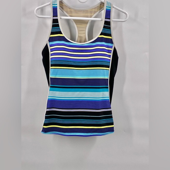 Other - striped Navy Red Tankini Swim Top Padded L approx 38 - 40 C D